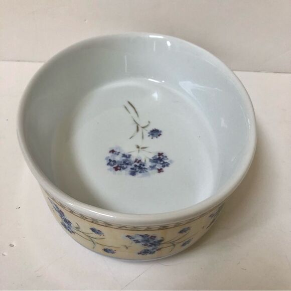 HERITAGE MINT ENCHANTED GARDEN OVAL BOWL BAKING 11"X7.5"X1.5" WHITE/FLORAL - Picture 4 of 11